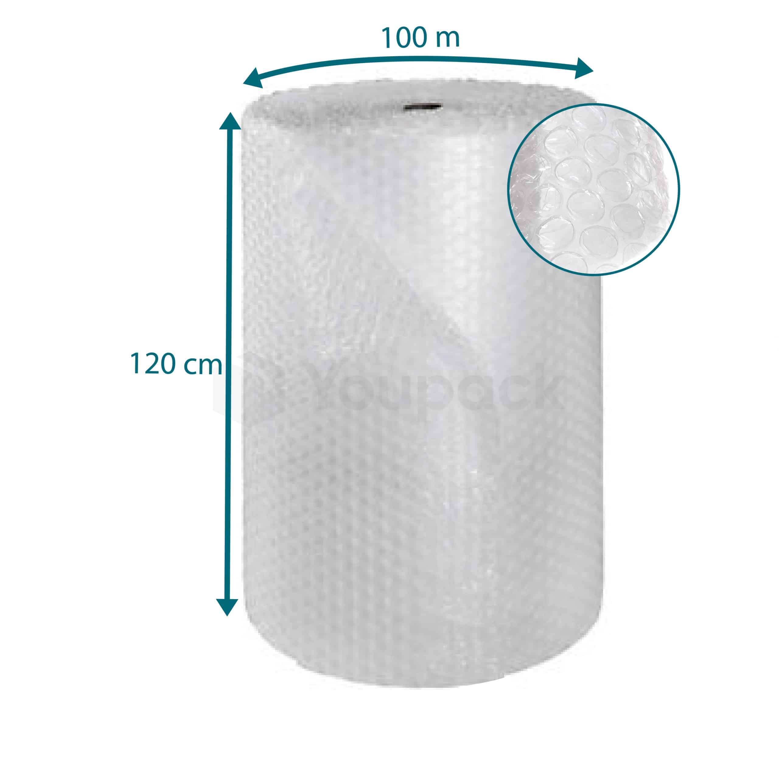 Rollo De Papel De Burbujas Protector - 50 Cm De Ancho X 10 Metros De Largo - Para Embalaje Y Envíos